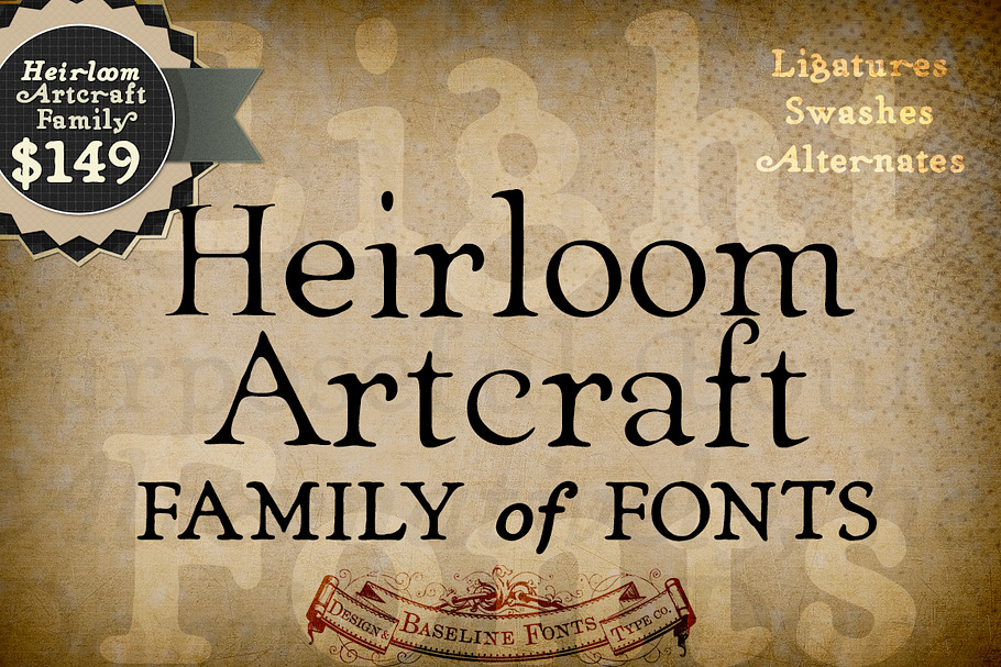 Heirloom Artcraft Family in Serif Fonts - product preview 8
