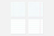 Notebook paper texture cell lined 