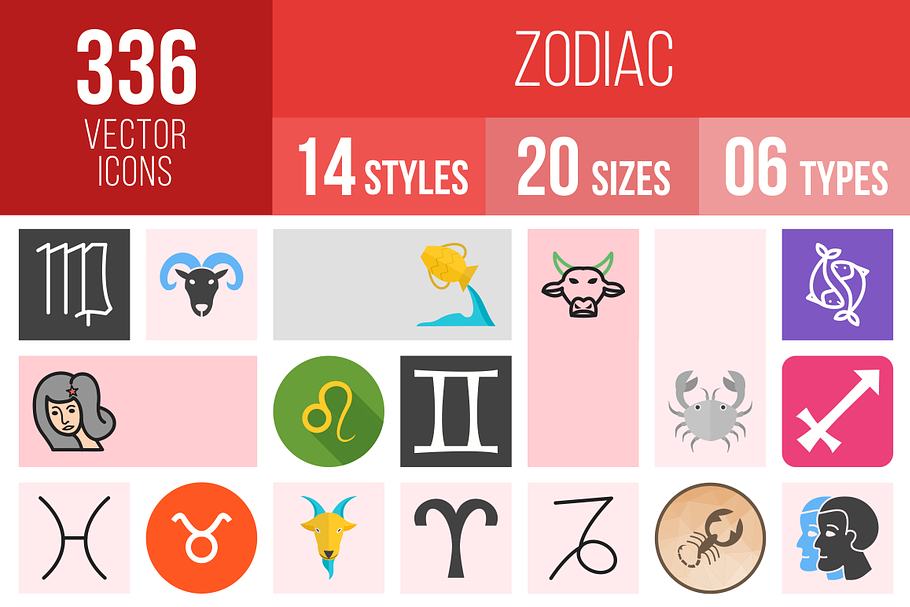 336 Zodiac Icons