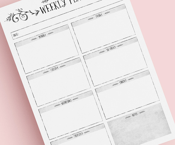 Weekly Planner - A4, A5 & Us Letter in Stationery Templates - product preview 2