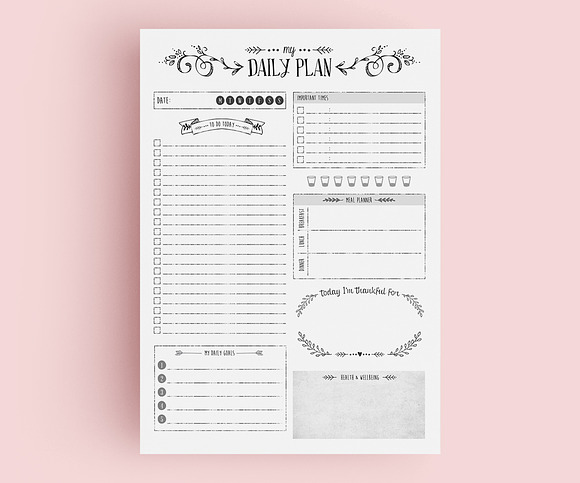 Bundle ~ Daily & Weekly Planners in Stationery Templates - product preview 3