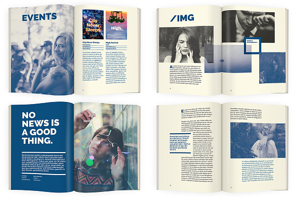 BlueFox - A5 mini magazine template in Magazine Templates - product preview 1