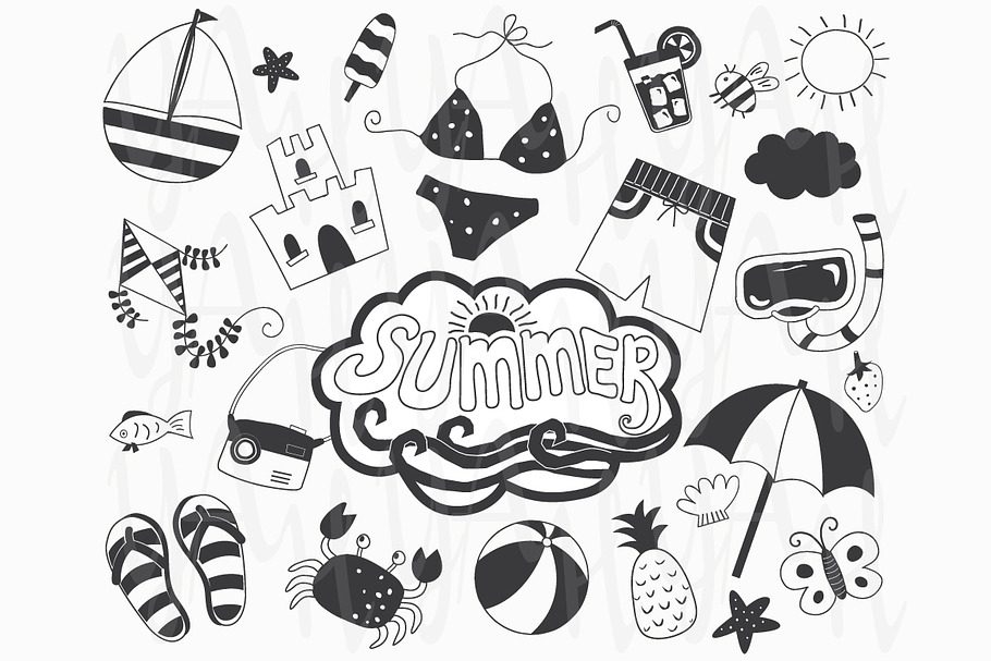 Hand Draw Summer Colections in Illustrations - product preview 8