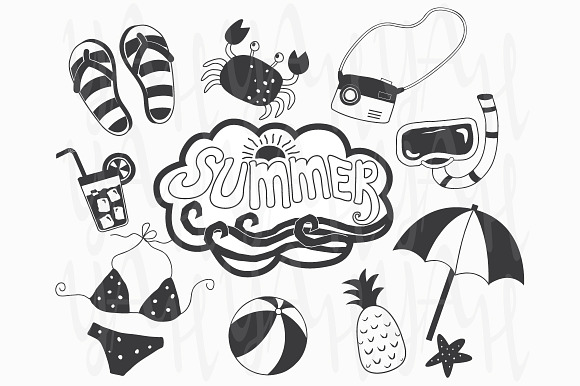 Hand Draw Summer Colections in Illustrations - product preview 1
