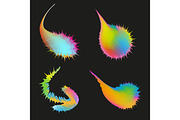 Set of colorful blots. Vector splash illustration