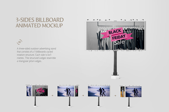 Billboard Animated Mockups Bundle in Print Mockups - product preview 4