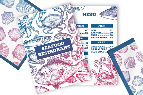 Seafood Illustrations in Illustrations - product preview 4