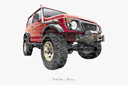 Red Rally Off-road Mini SUV