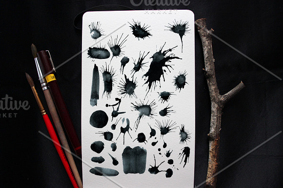 Set of ink stains. in Illustrations - product preview 1
