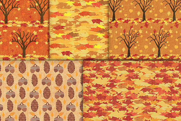 Fall Foliage Autumn Patterns in Patterns - product preview 1