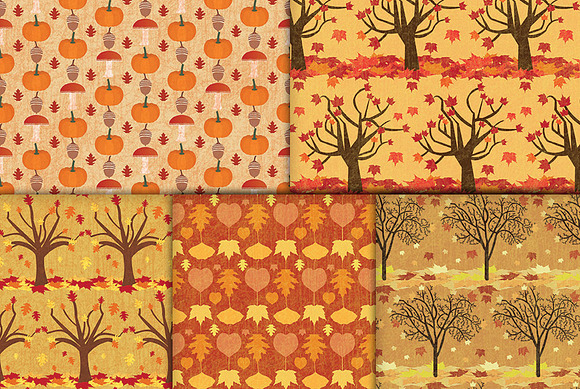 Fall Foliage Autumn Patterns in Patterns - product preview 2