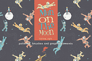 Man on The Moon Vector Pack