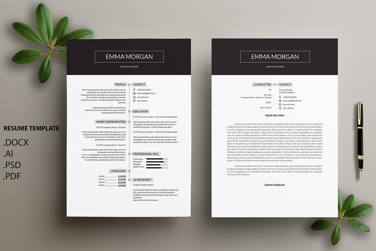 Professional CV / Resume Template /M in Resume Templates - product preview 8