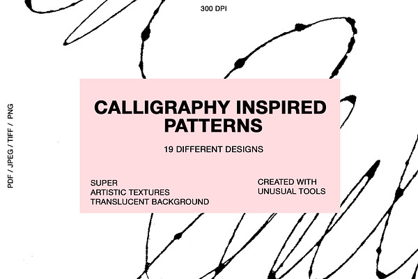 Calligraphy inspired patterns
