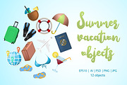 Summer vacation objects