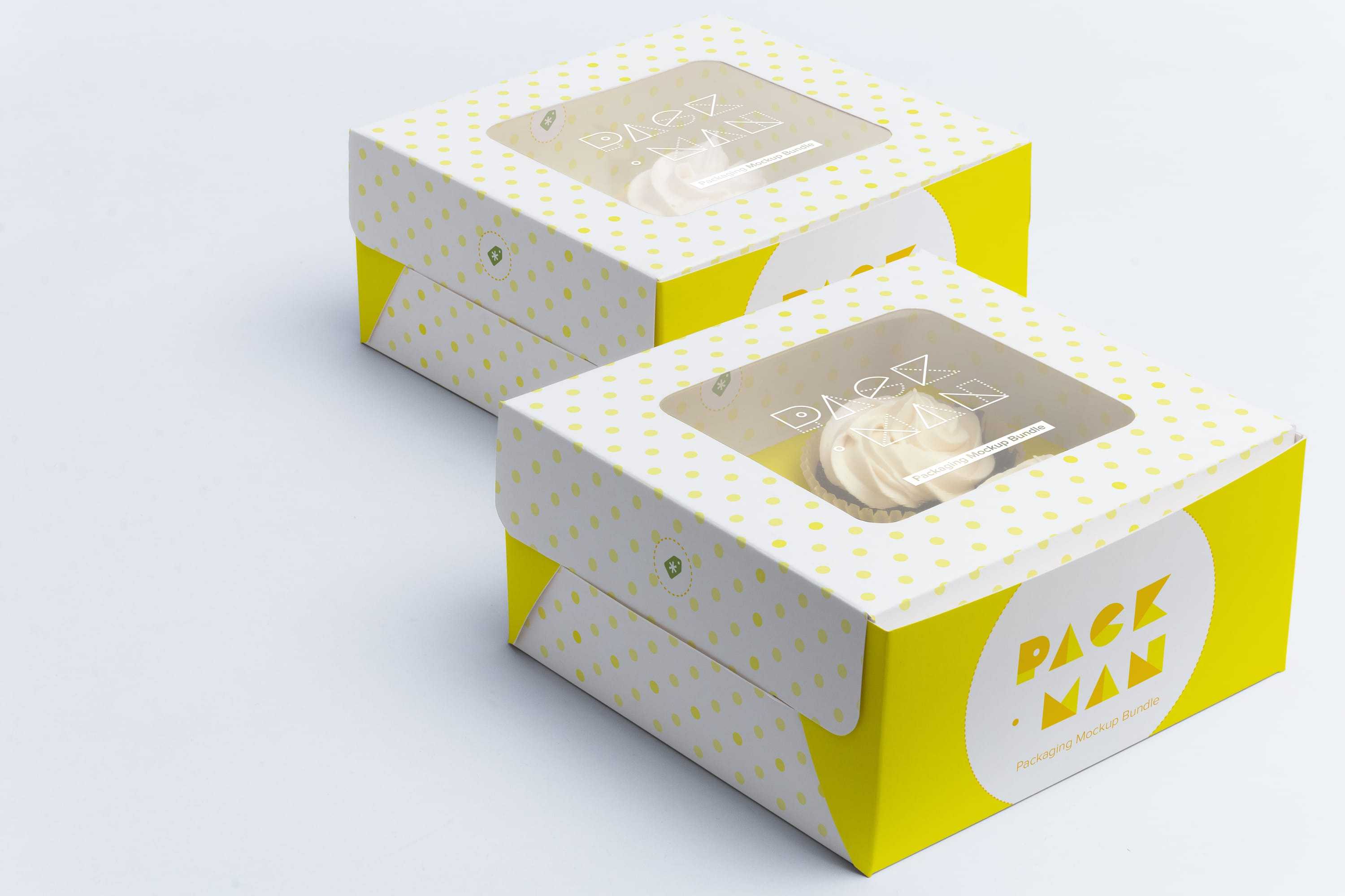 Download Four Cupcake Box Mockup 03 | Creative Product Mockups ...