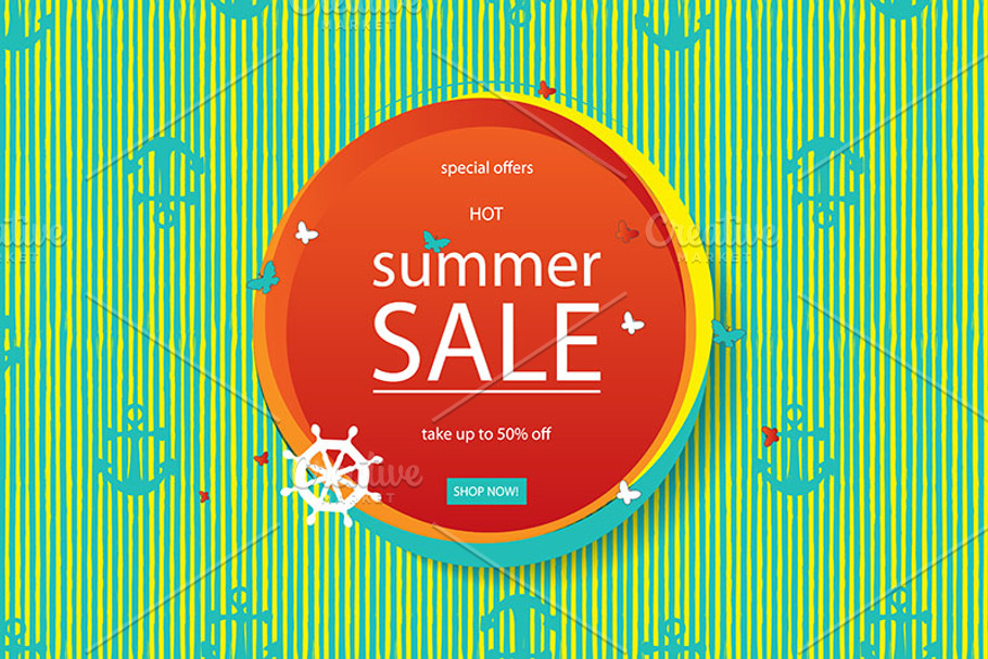 3 Summer sale banners in Graphics - product preview 8