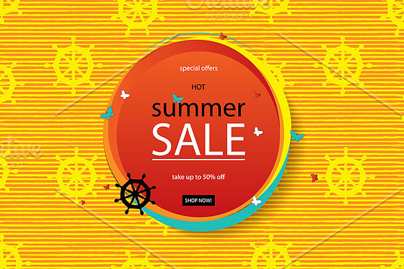 3 Summer sale banners in Graphics - product preview 1