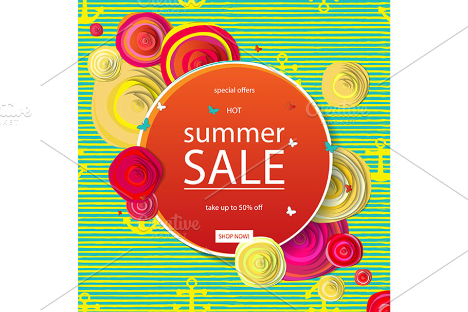 2 Summer sale banners in Graphics - product preview 8