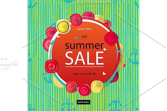2 Summer sale banners in Graphics - product preview 1