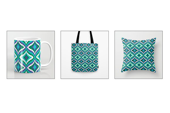 Blue Green Bargello Patterns  in Patterns - product preview 1
