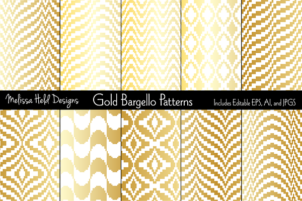 Gold Bargello Patterns