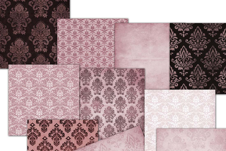 Pink vintage wallpaper textures