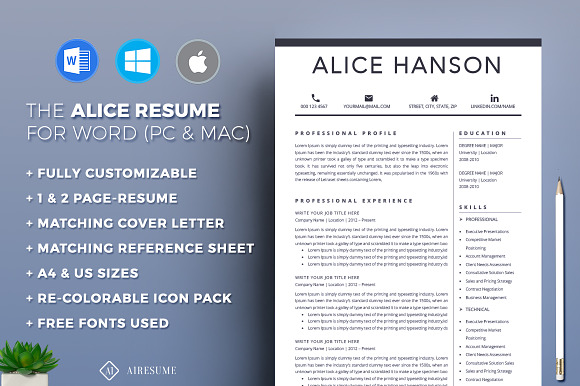 Resume/CV Template in Resume Templates - product preview 3