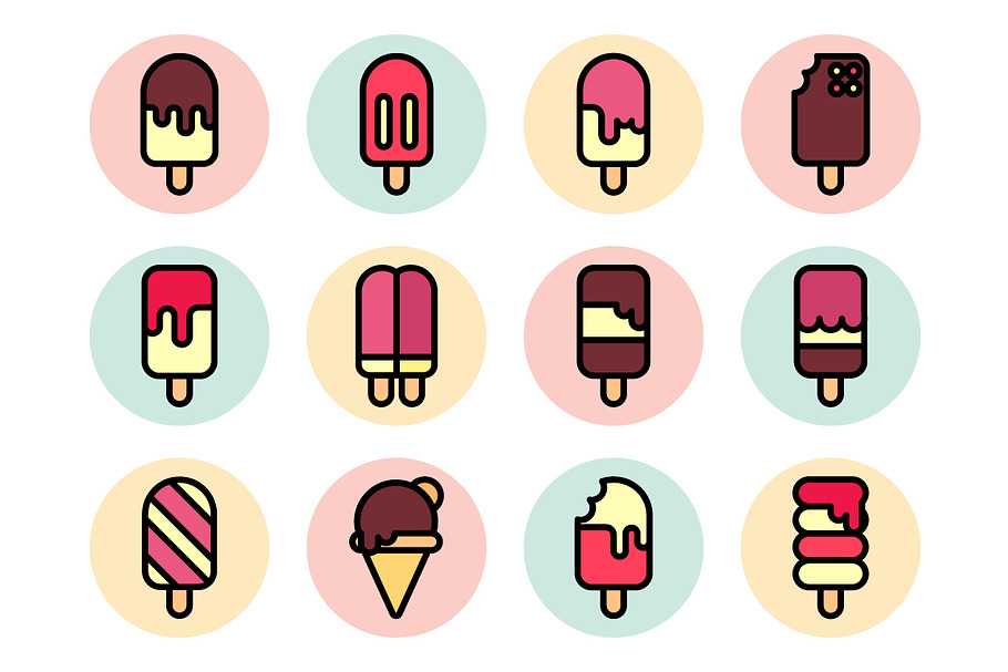 Ice Cream Clipart in Cute Icons - product preview 8