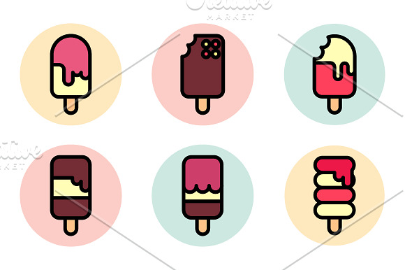 Ice Cream Clipart in Cute Icons - product preview 2