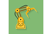 Icon of Industrial manipulator or mechanical robot arm.