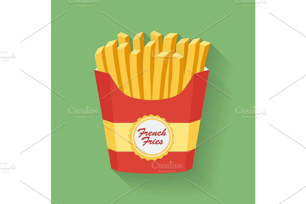 Icon of French fries in Illustrations - product preview 8
