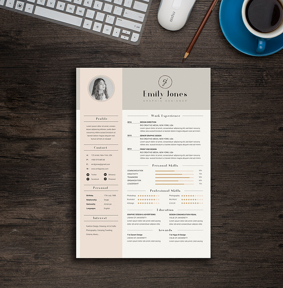 Rusume/CV Cover Letter Template *C in Letter Templates - product preview 1