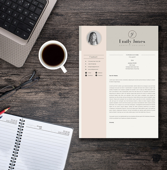 Rusume/CV Cover Letter Template *C in Letter Templates - product preview 2