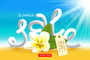 Summer sale poster design.