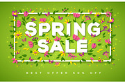 Spring Sale typography design