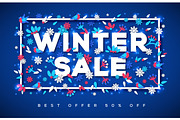 Winter Sale typography design