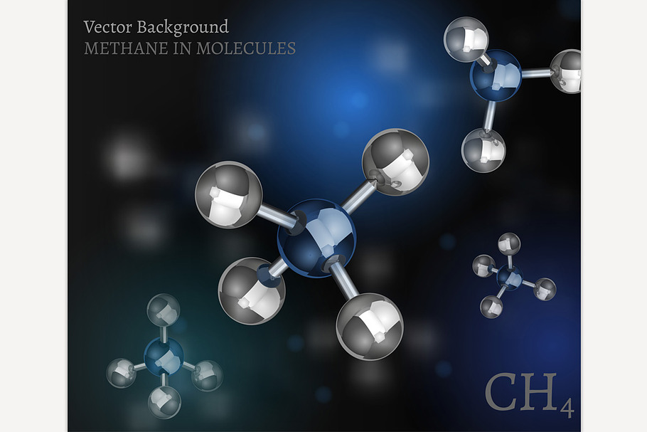 Methane Molecules Background