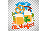 Oktoberfest poster on transparent background