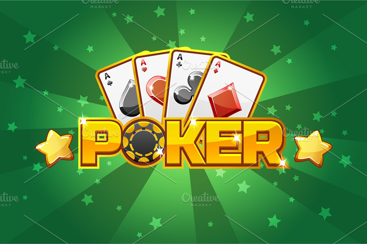 logo text POKER and Playing cards, For Ui Game element in Illustrations - product preview 8