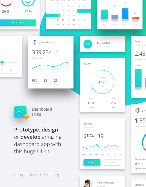 Datta - Dashboard UI Kit in UI Kits and Libraries - product preview 1