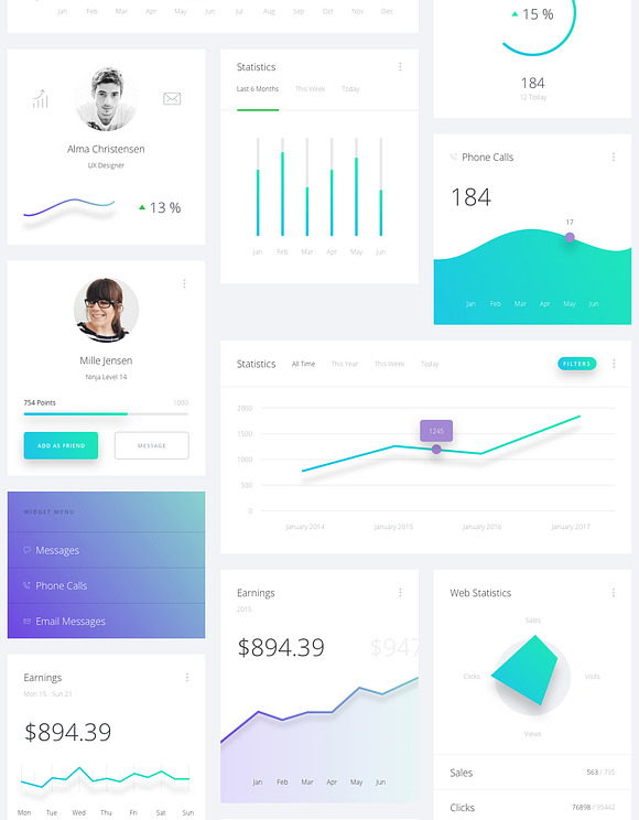 Datta - Dashboard UI Kit in UI Kits and Libraries - product preview 9