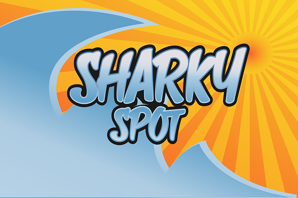 Sharky Spot font in Script Fonts - product preview 3