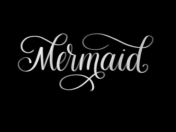Mermaid Procreate lettering brush in Photoshop Brushes - product preview 4