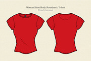 Woman Short Body Round Neck T-shirt