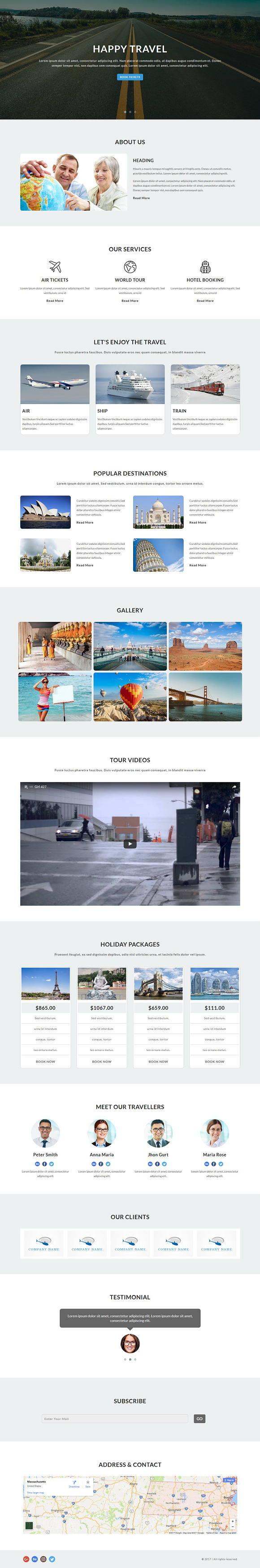 iTravel - Html Landing Page Template in Bootstrap Themes - product preview 1