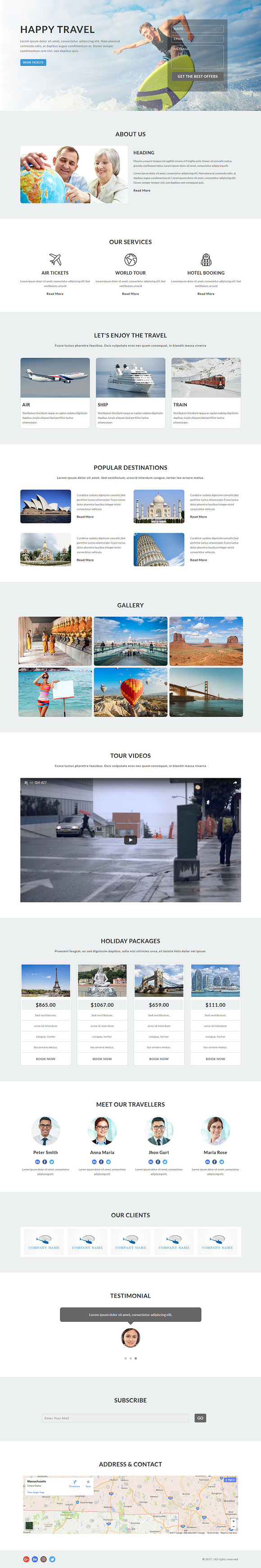 iTravel - Html Landing Page Template in Bootstrap Themes - product preview 2