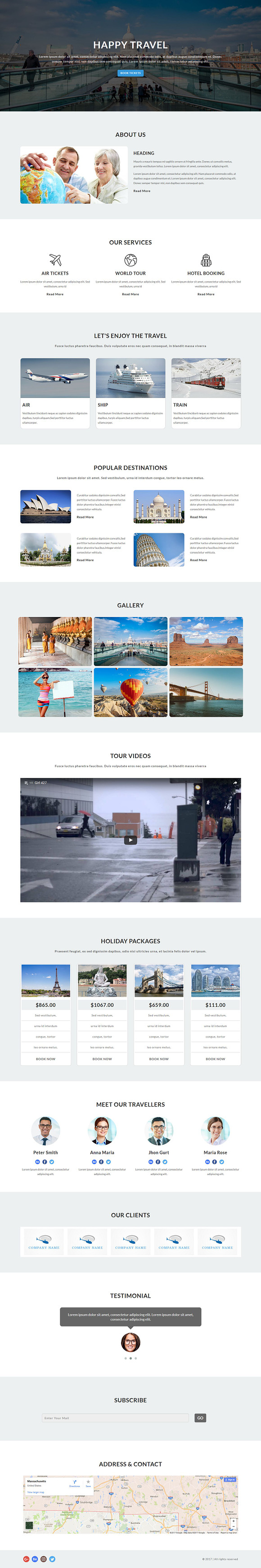 iTravel - Html Landing Page Template in Bootstrap Themes - product preview 3
