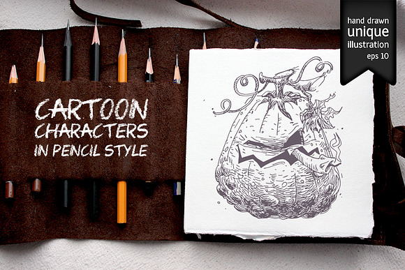 26 Illustration scary characters.Boo in Illustrations - product preview 1