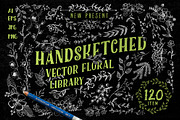Handsketched Vector Floral Library